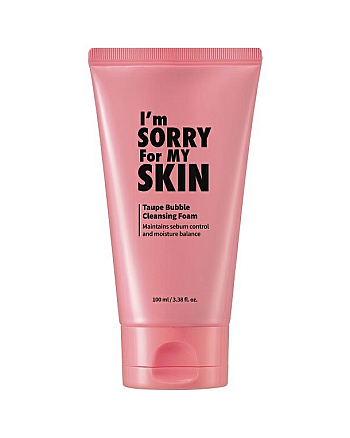I’m Sorry For My Skin Taupe Bubble Cleansing Foam - Пенка с угольным порошком 100 мл - hairs-russia.ru